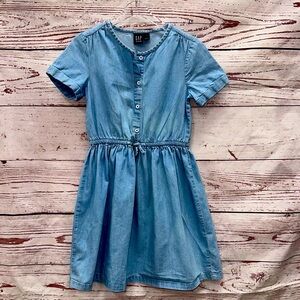 Gap Girl's A-Lined Chambray Flare Dress Size Small